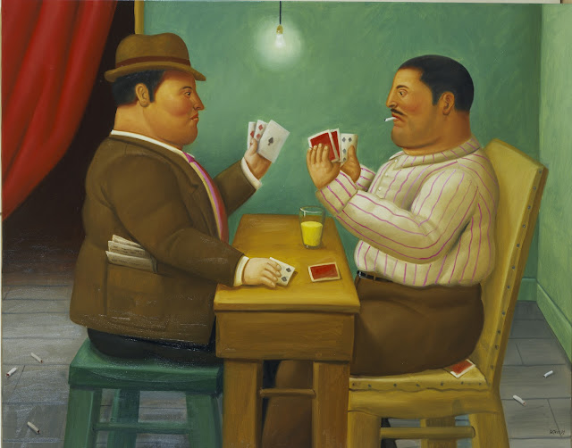 Fernando Botero, “Kâğıt Oynayanlar”, 1999, tuval
üzerine yağlıboya, 107×136 cm.