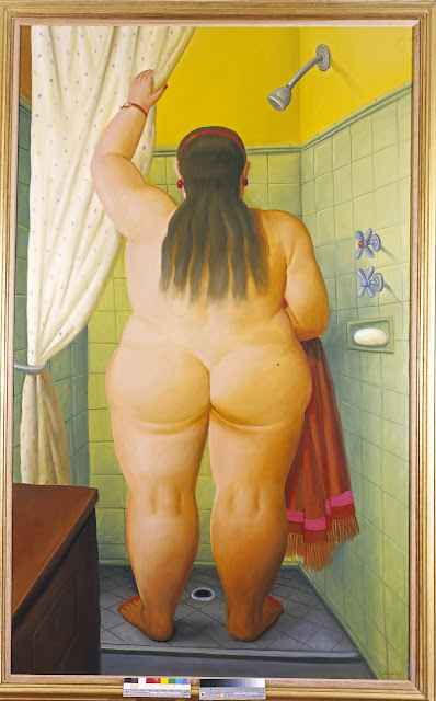 Fernando Botero, “Duşta Kadın”, 2005, tuval üzerine
yağlıboya, 200×122 cm.