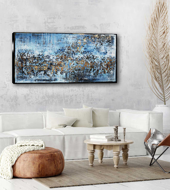 Inez Froehlich, “Wild Sea”, 2022, acrylic on canvas, 160 x 80 cm.
