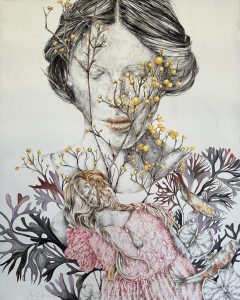 Ilgın
Erdem, “Tohum”, 2023, tuval üzerine yağlıboya, 100×80 cm.

