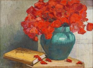 Melek
Celâl Sofu (1896-1976), Gelincikler, kontrplak üzerine yağlıboya, 37,5 x 51 cm.
Doğan Paksoy Koleksiyonu.

