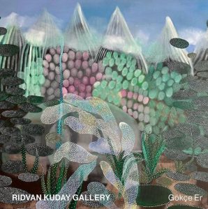 Gökçe Er, “Hugs and Blossoms”, 2023, tuval üzerine yağlıboya, 190×150 cm., (Rıdvan Kuday Gallery).