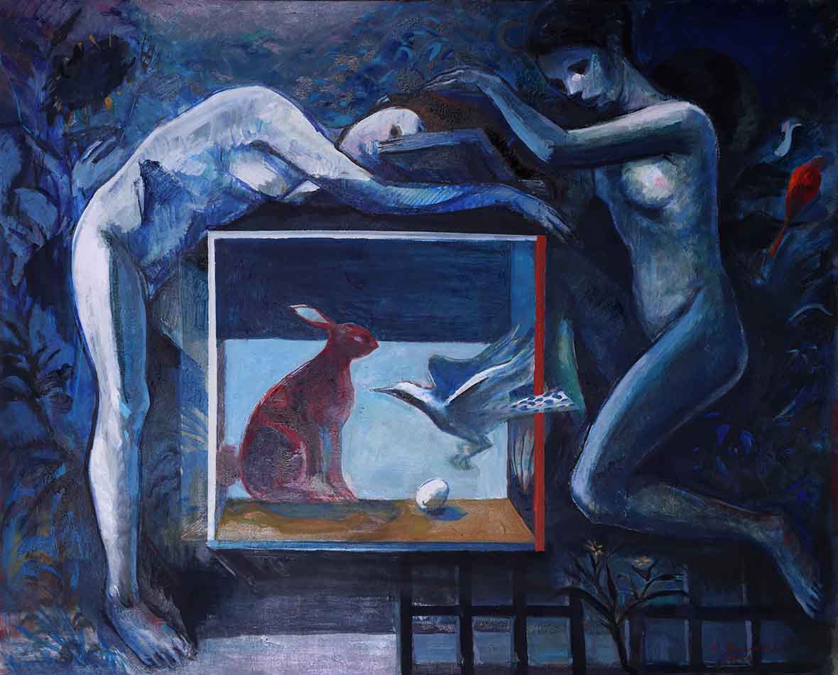 Emin Turan, İsimsiz, 2024, tuval üzerine yağlıboya, 130x155 cm._