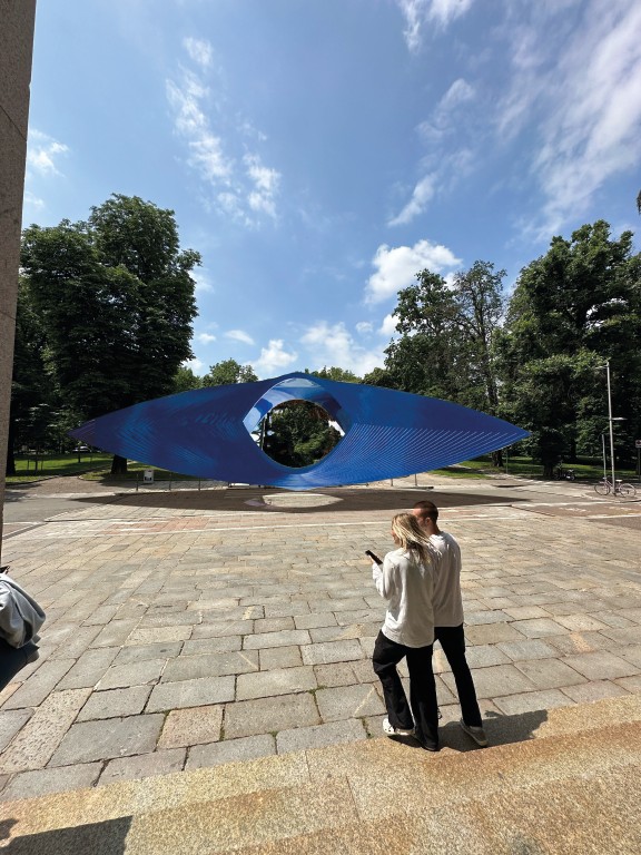 Seçkin Pirim, “Gate of eye”, Autopaint on polyester, 275x161x1000 cm.