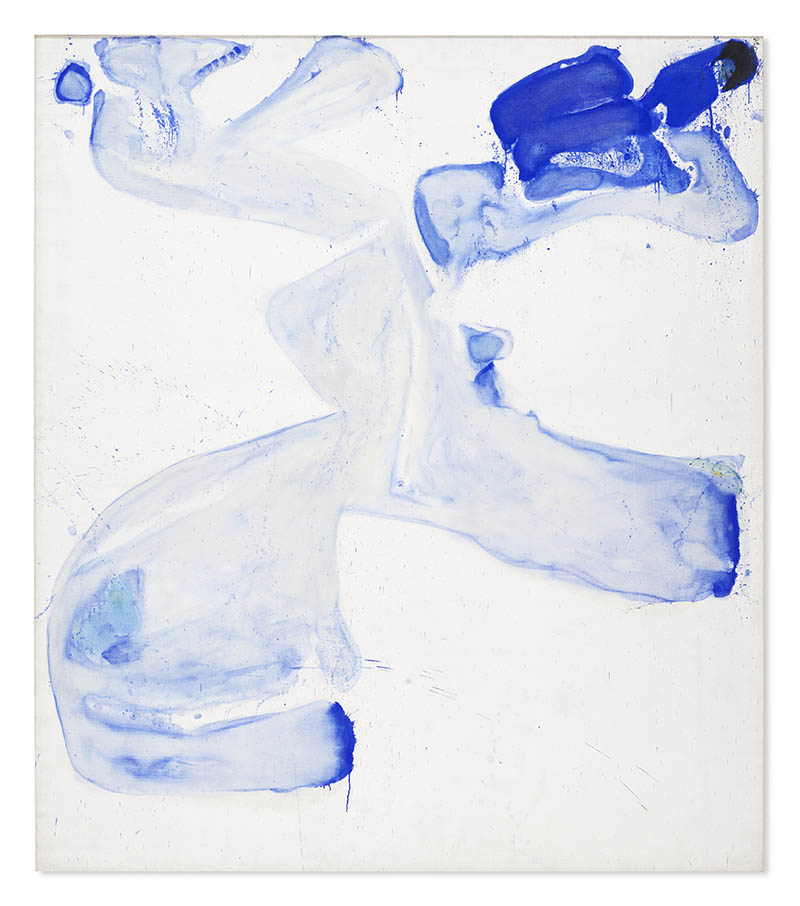 Sam Francis (1923 – 1994), “Mavi figür (Mavi IV)”, 1960, 'SF' baş harfleriyle imzalı (şasi üzerinde), Tuval üzerine yağlı boya, 230,5 x 200,6 cm., Tahmini: 300.000 € – 500.000 Gerçekleşen fiyat: 831.600 € © Christie'nin görselleri sınırlı 2024.
