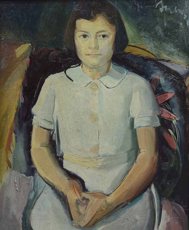 Abidin Elderoğlu, Duralit üzerine yağlıboya, 60x50 cm.
