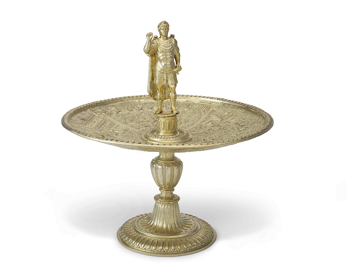 The Nero and Augustus Aldobrandini Tazza, Probably Netherlandish, 1587-1599 15 ¾ in. (40 cm.) high; 14 ¾ in. (37.3 cm.) diameter, 91 oz. 8 dwt. (2,843 gr.) Tahmini Değeri: $2,000,000-3,000,000
