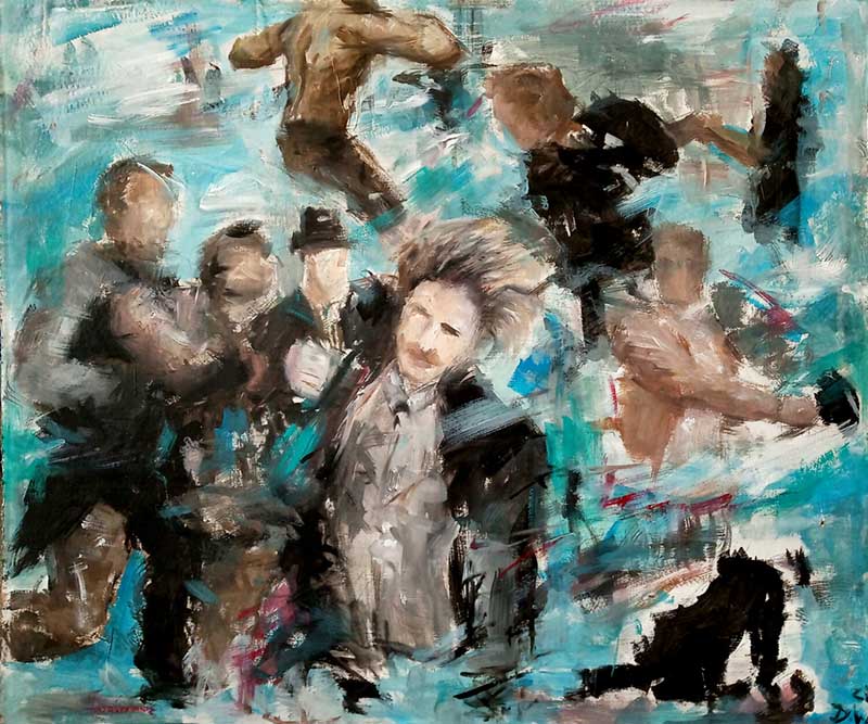 Daniel Wille, “Who We Really Are”, 2021, tuval üzerine yağlıboya, 75x86 cm.