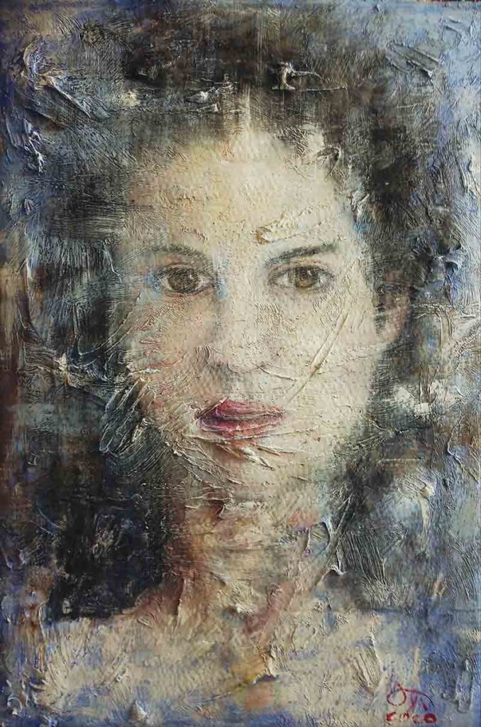 Daniel Wille, “Alexandra”, 2020, karışık teknik, 87x60 cm.