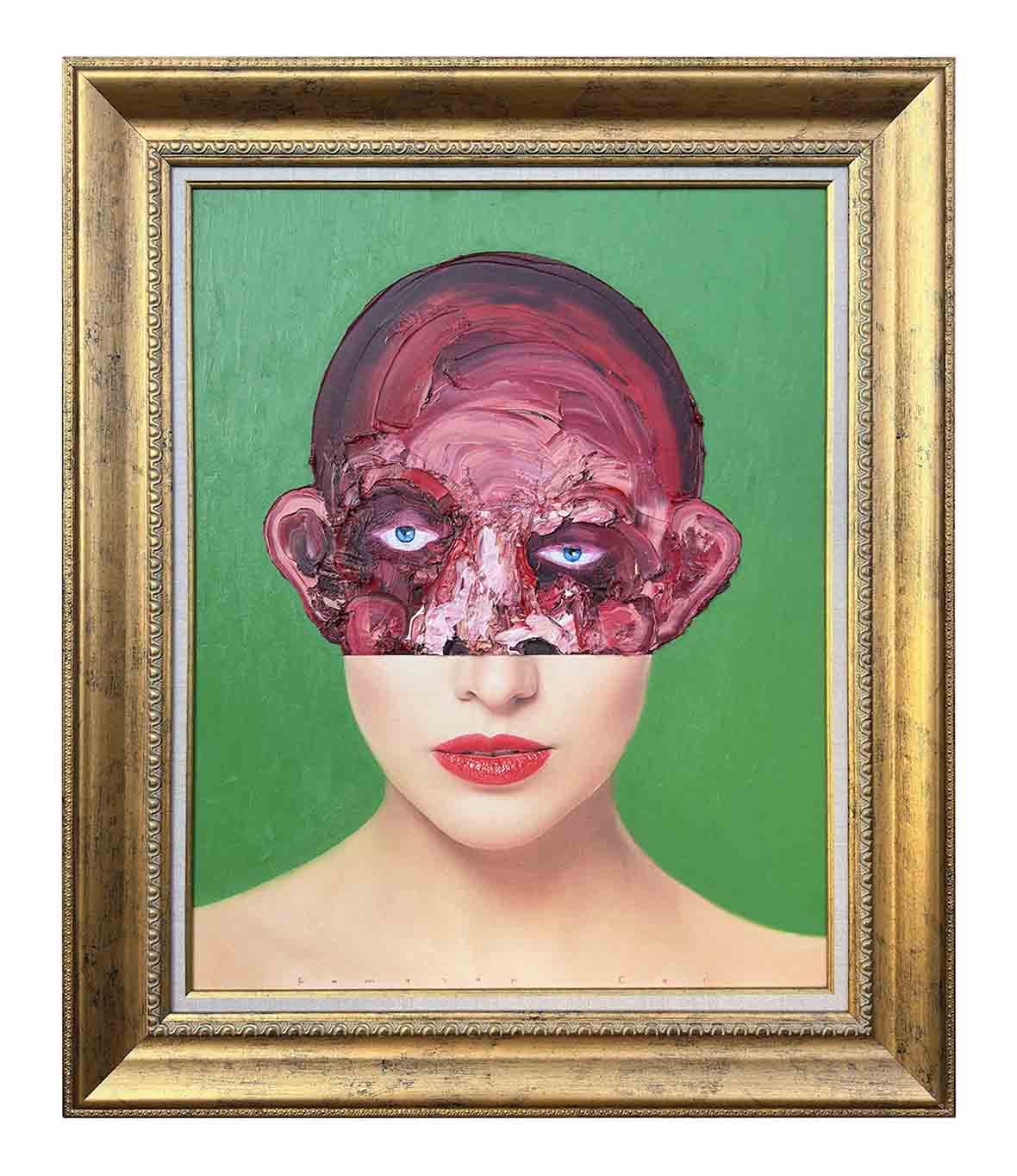 Ramazan Can, “The Desire To Be More Beautiful 11”, 2023, fotoğraf ve tuval üzerine yağlıboya, 70x55 cm., (Sanatçının ve Anna Laudel Galeri’nin izniyle).