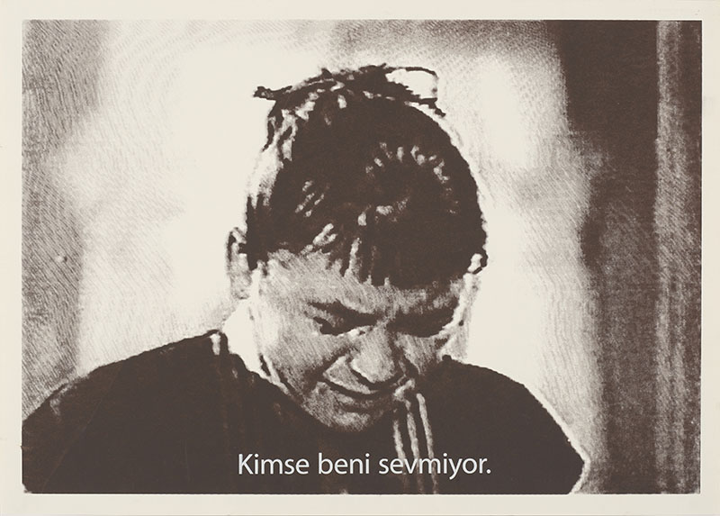 “Prova”, 2013, 1957 tarihli ABD televizyon programı "Father Knows Best"ten alınmış ipek baskı görseller, 50 x 70 cm.