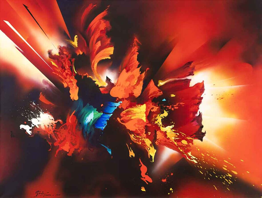 Güngör Taner, Kronos, 2015 -2016, tuval üzerine akrilik, 190x250 cm.