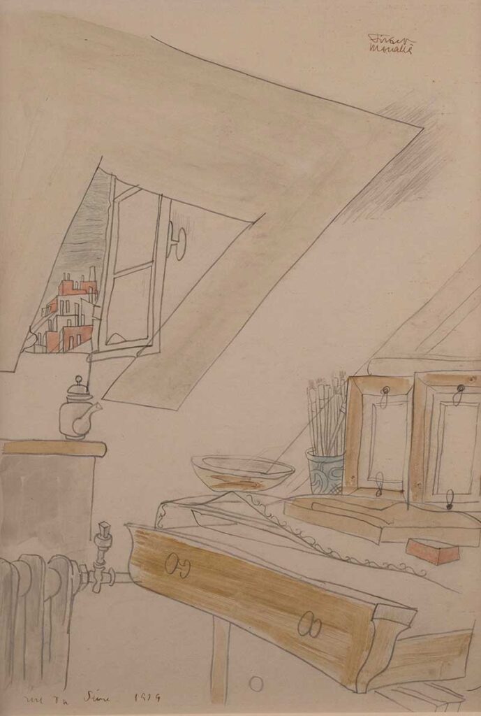 Fikret Muallâ, İsimsiz, 1939, tuval üzeri karışık teknik, 36x25 cm., Hancan Sanat Koleksiyonu.