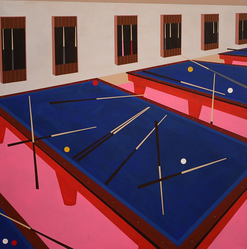 İsimsiz, 2020, tuval üzerine akrilik, 130x130 cm.