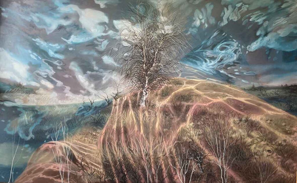 “Beden Manzaraları”, 2025, tuval üzerine yağlıboya, 140x226 cm.