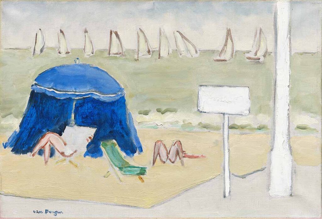 Kees Van Dongen (1877-1968), Deauville, 'van Dongen' imzalı (sol alt); tarih ve yazı 'Deauville. 1938.' (Tuval üzerinde); 'van Dongen' imzalı (çerçeve üzerinde), tuval üzerine yağlıboya, 37,8 x 55,3 cm, Tahmini fiyat: 70.000-100.000 Euro, © Christie’s Images Limited 2025.