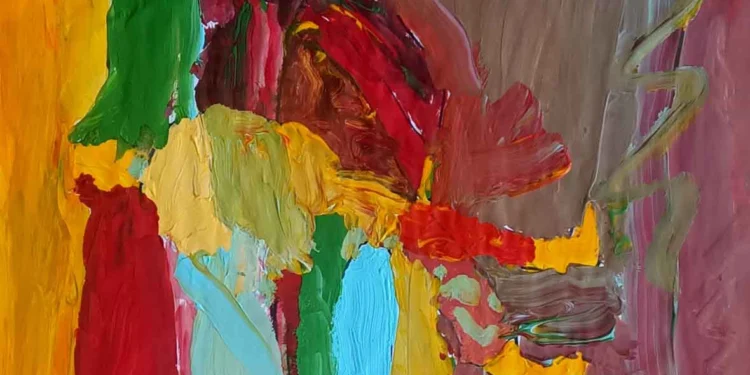 Devrim Arın Salık, kağıt üzerine akrilik boya.