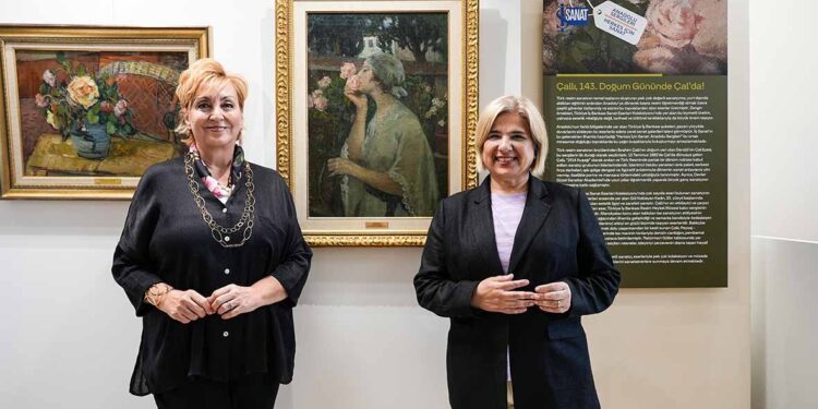 Prof. Dr. Gül İrepoğlu, İş Sanat Genel Müdürü Zuhal Üreten.