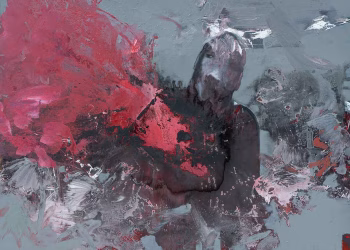 Ali Kotan, Yüreğini bana ödünç ver, tuval üzerine akrilik, 155x200 cm.