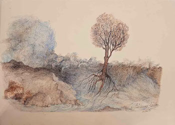 Gülseren Südor, Fırtına, 25x35 cm.