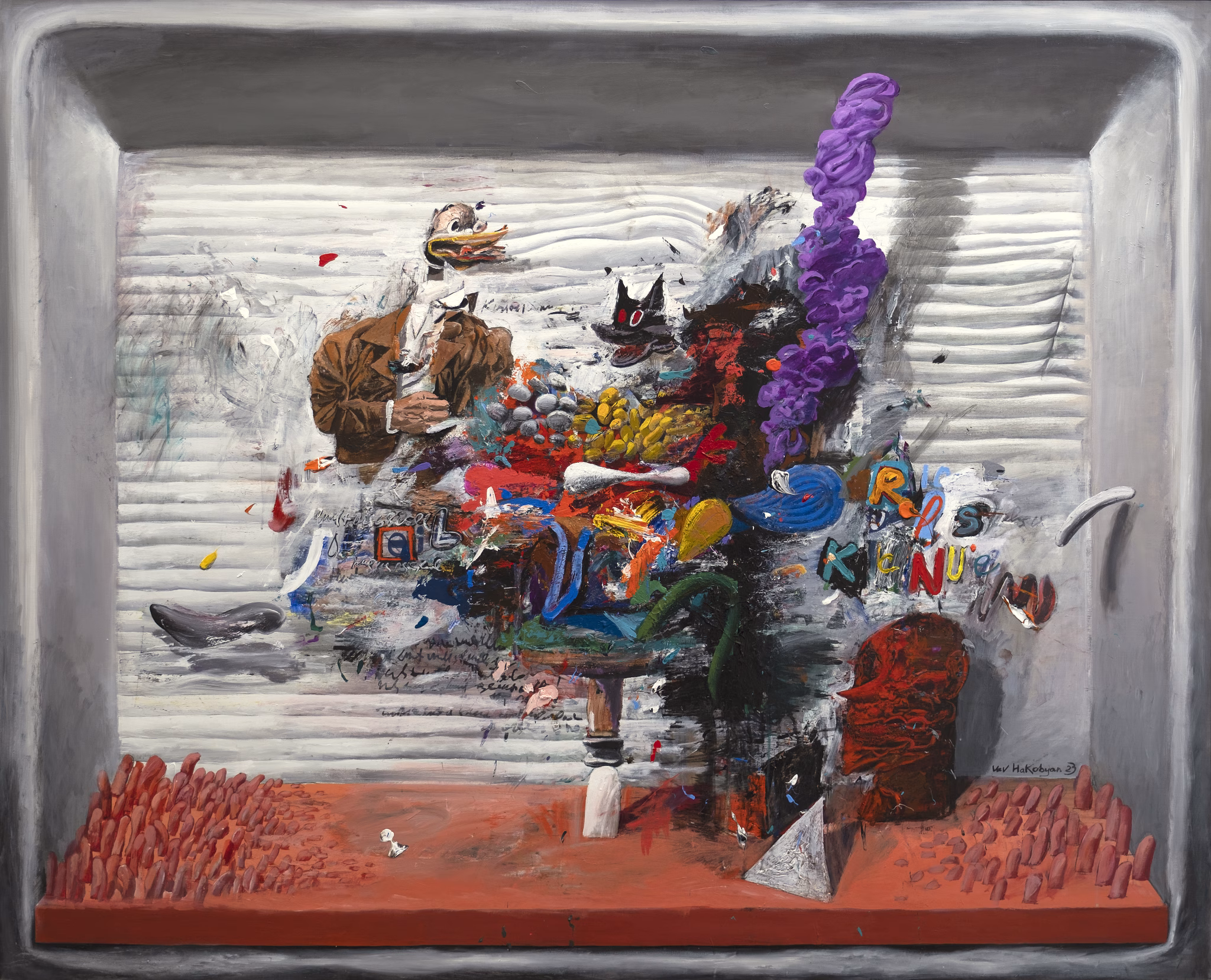 Vav Hakobyan, İsimsiz, 2023, tuval üzerine akrilik, 165x205 cm.