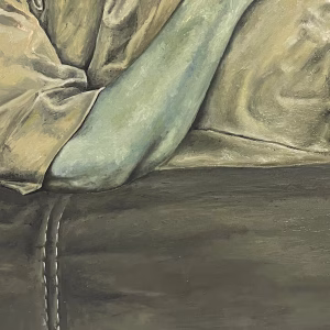 Koltuk, 2025, tuval üzerine yağlı boya, 60x90 cm.