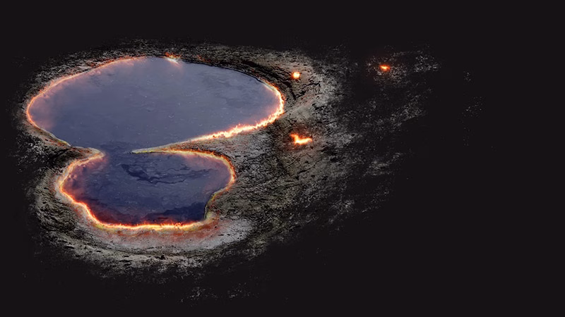 Mithu Sen’in I Bleed River 2124 (2024) adlı çalışmasından bir ekran görüntüsü.